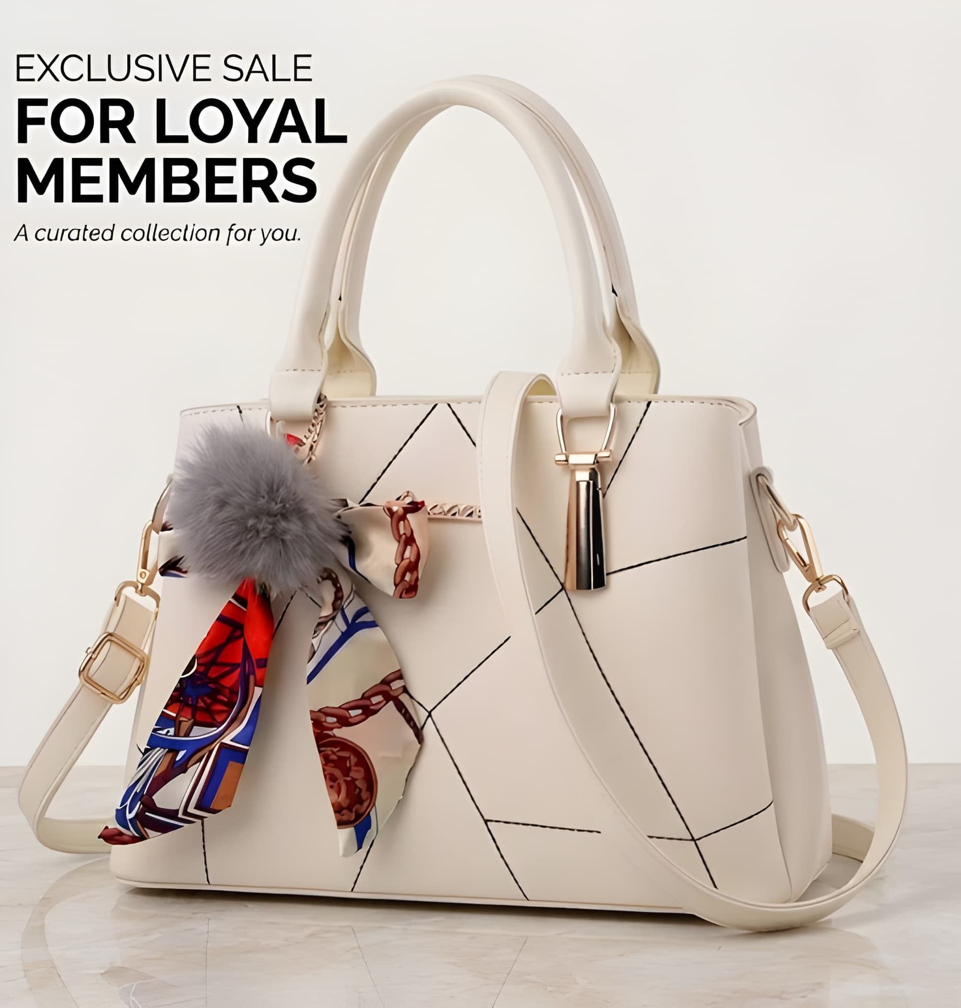 WUGO Women’s Elegant Geometric Print Handbag