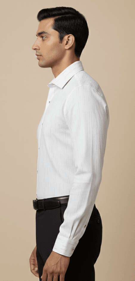 Men's Premium Cotton Cream Color Shirt 