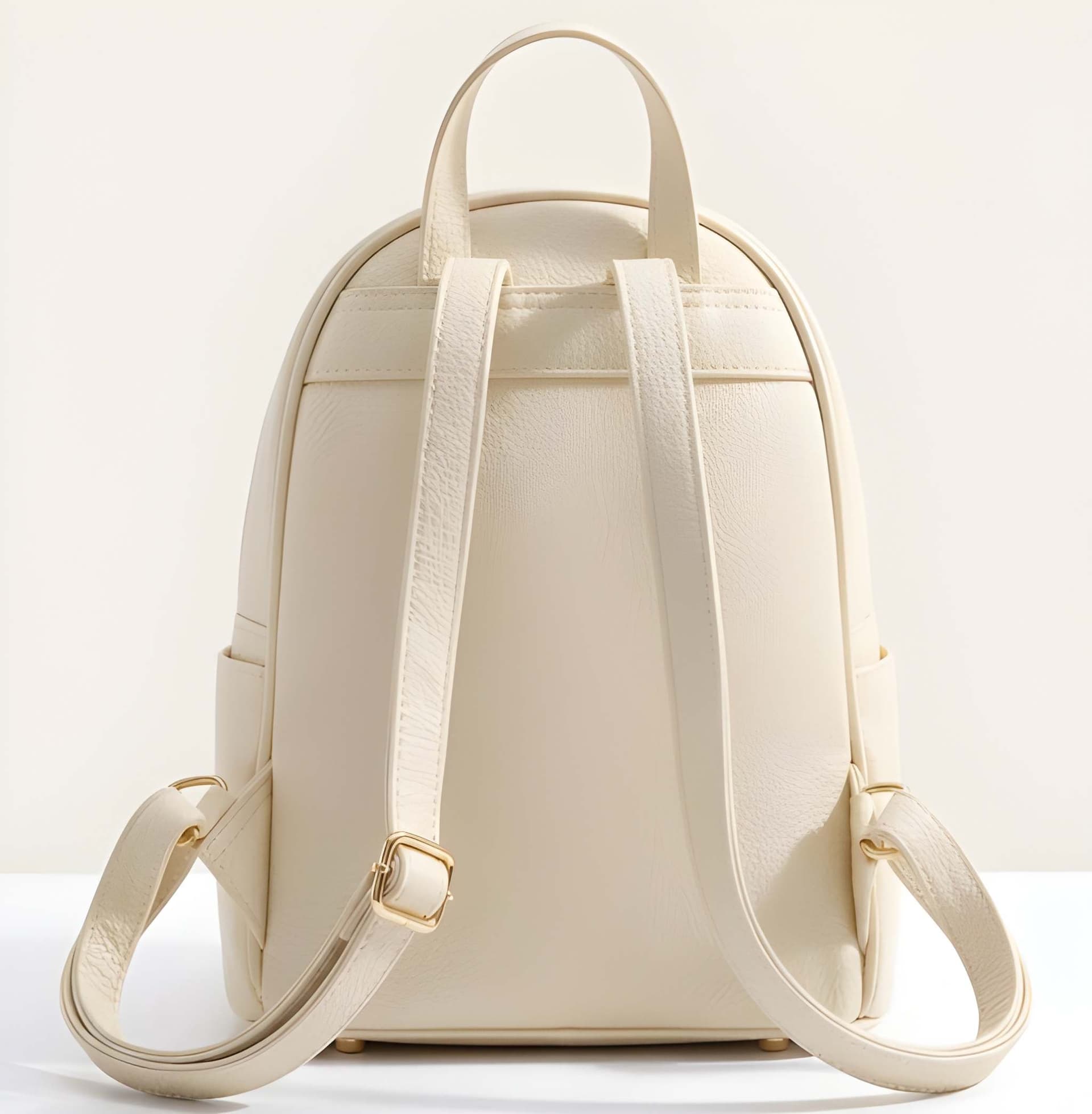 WUGO Women’s Elegant White Studded Mini Backpack alternate view
