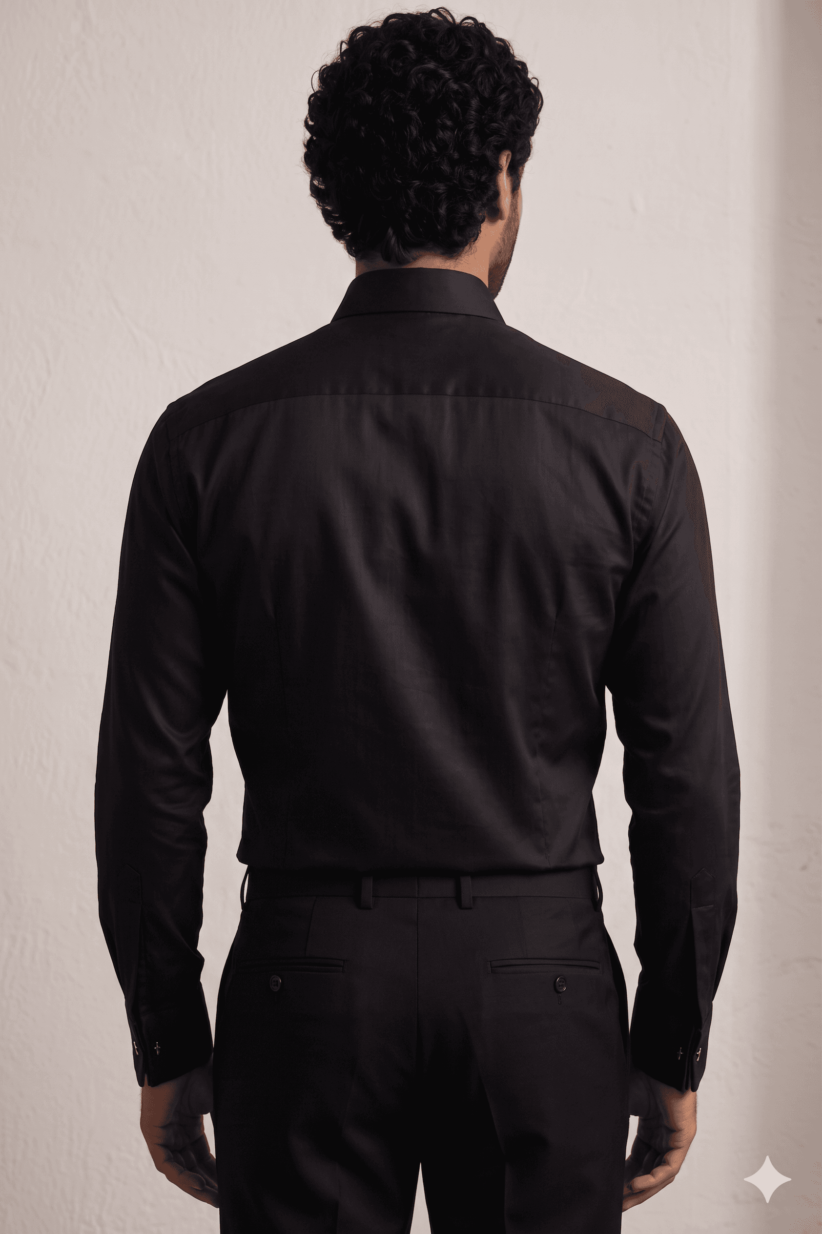 Giza cotton Black Tuxedo Shirt