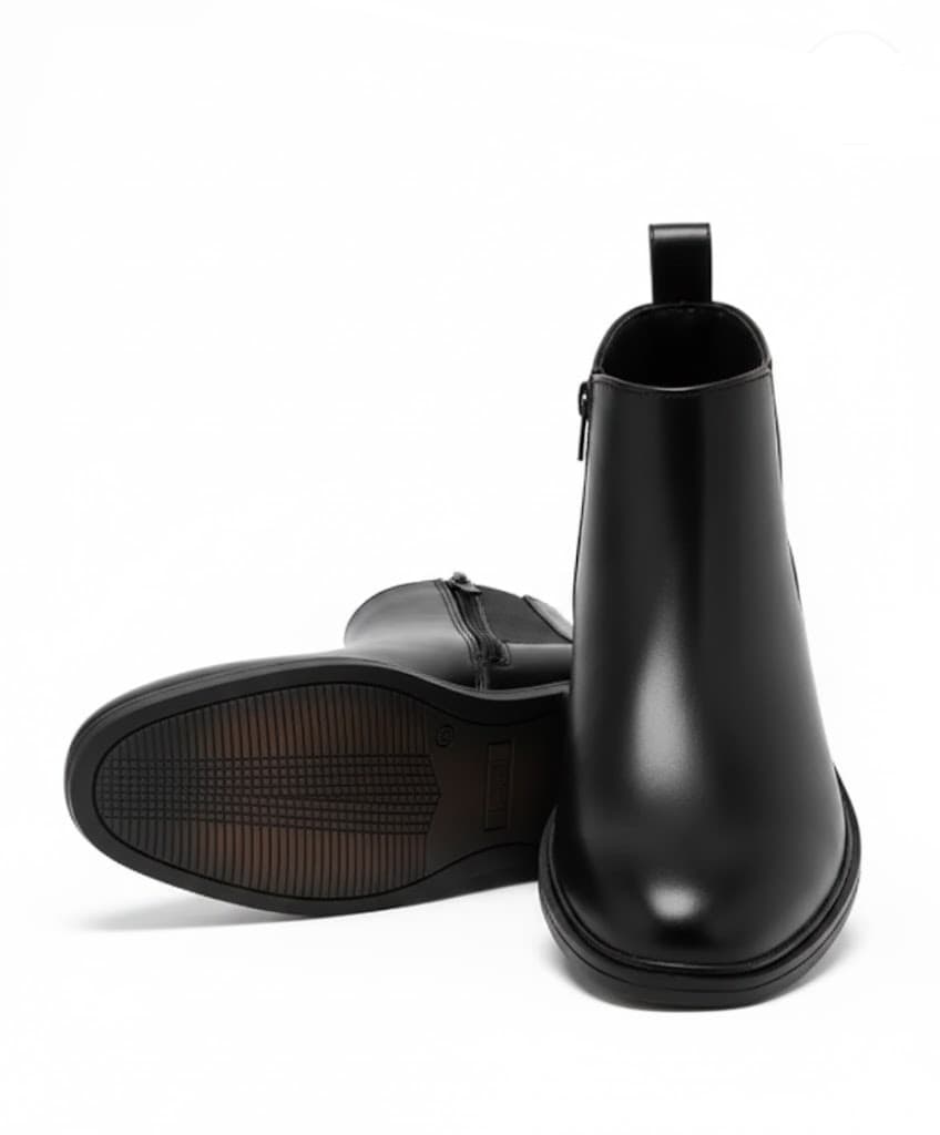 WUGO Men’s Classic Black Side-Zip Ankle Boots alternate view