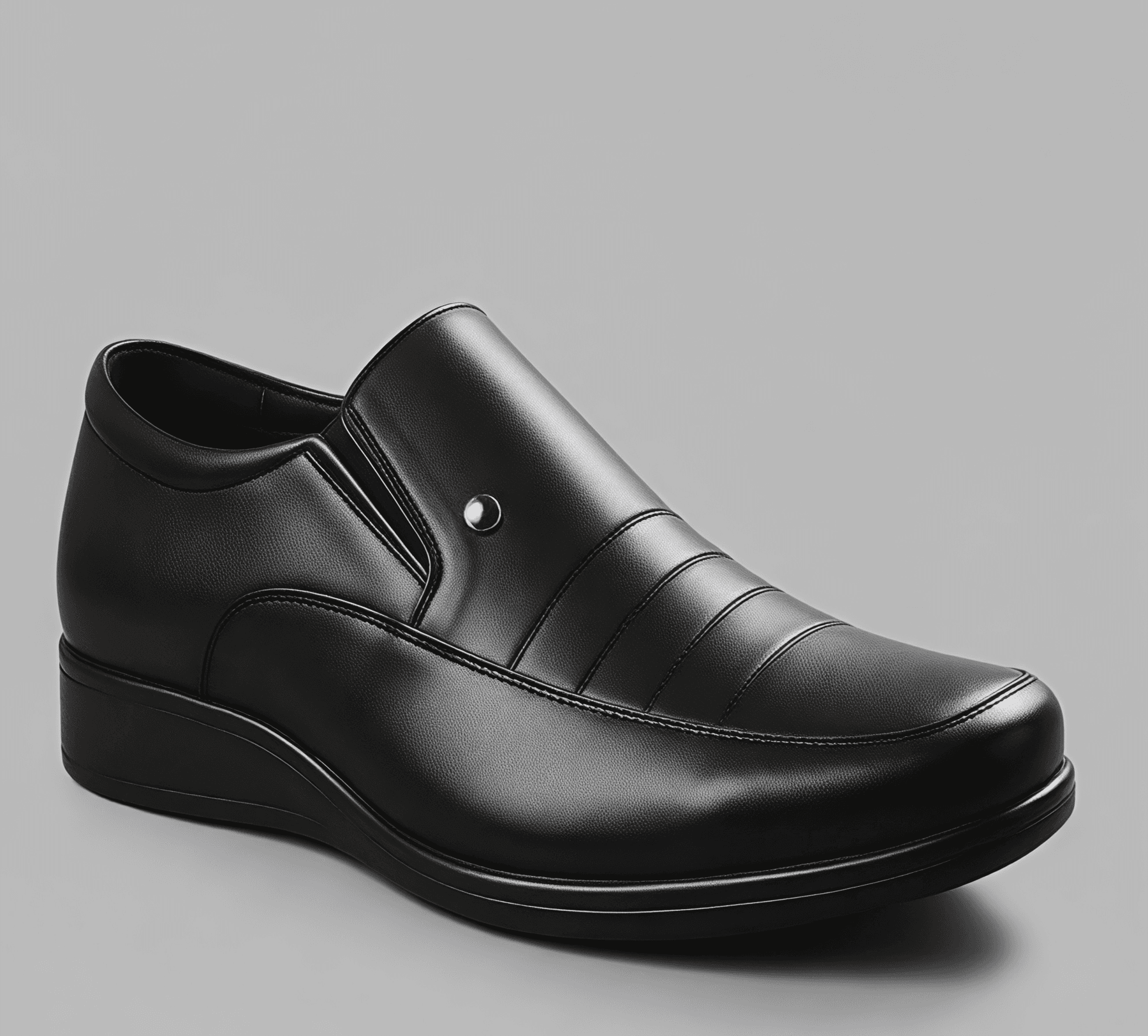 WUGO Men’s Stylish Black Slip-On Formal Shoes