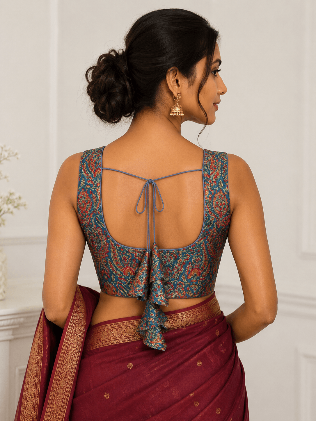 Royal Paisley Designer Readymade Blouse alternate view