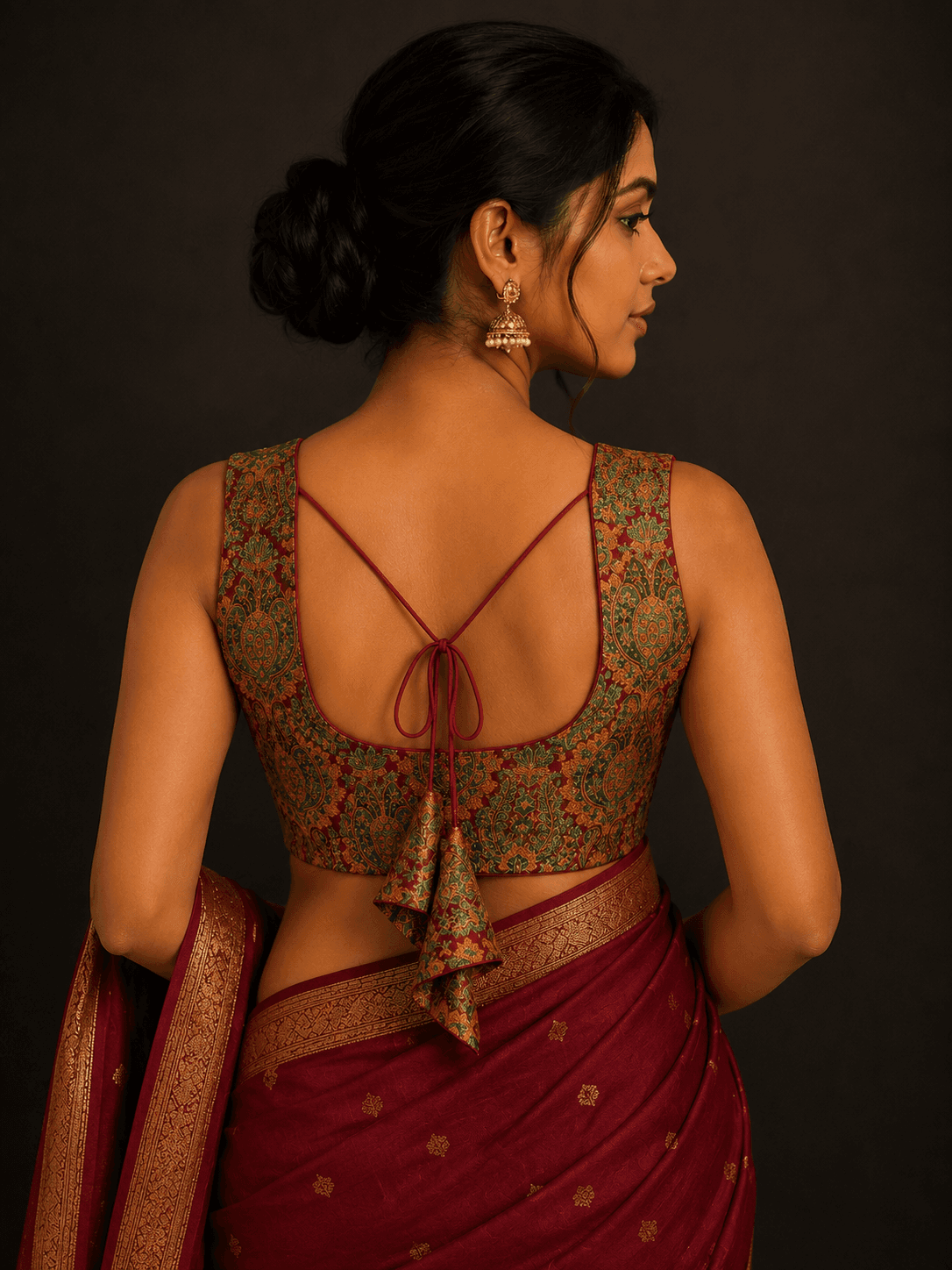 Royal Paisley Designer Readymade Blouse alternate view