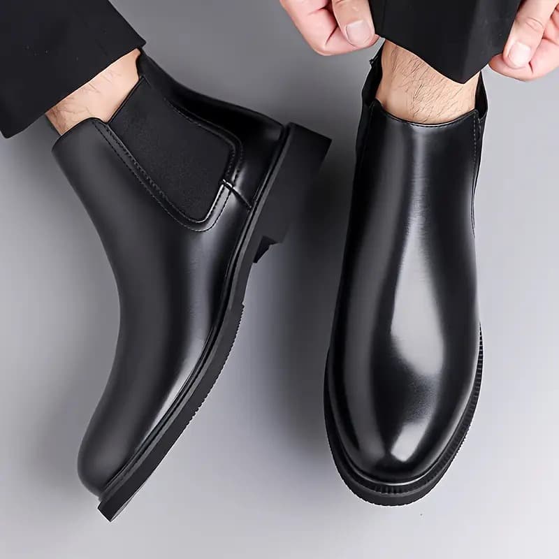 WUGO Men’s Classic Black Chelsea Formal Boots alternate view