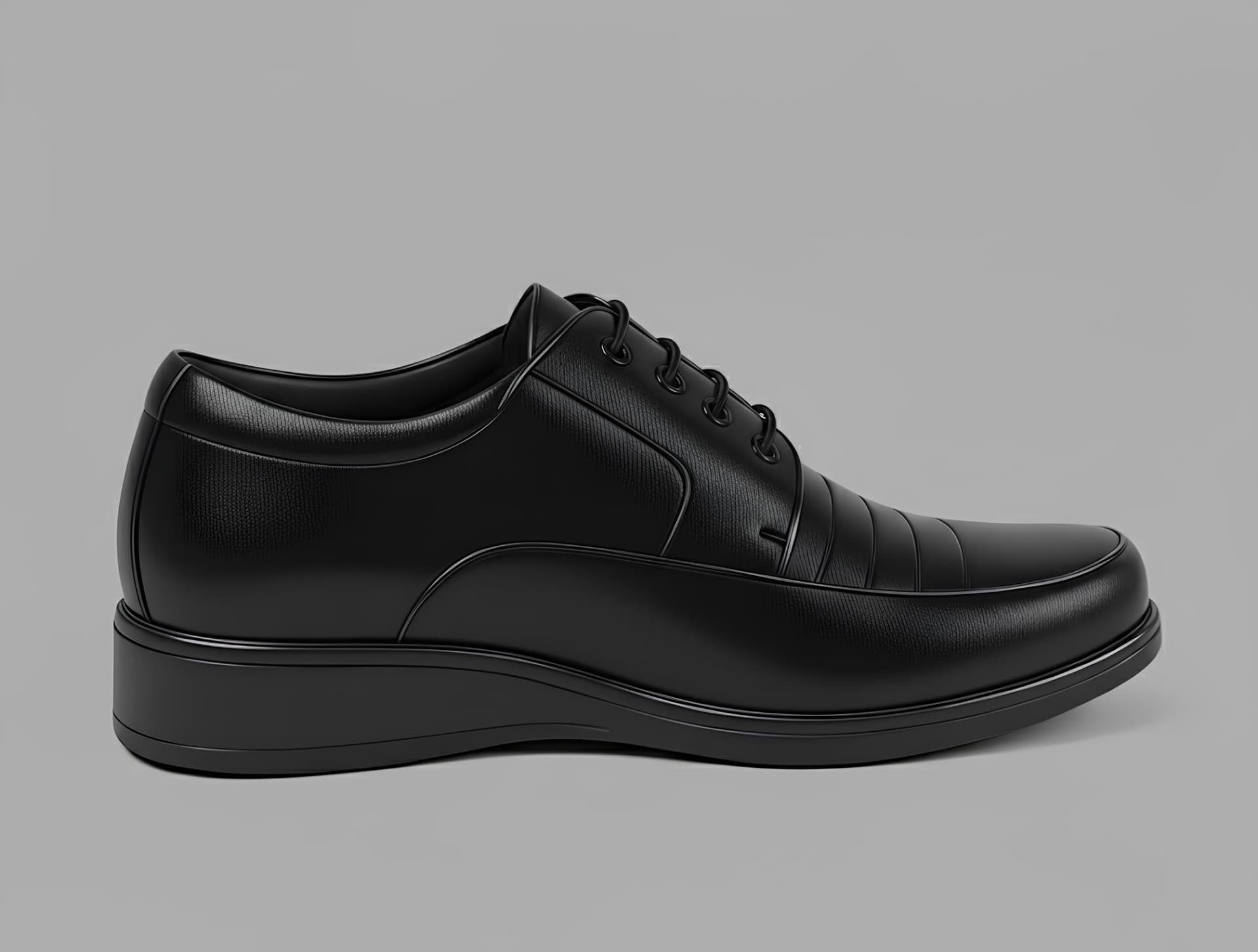 WUGO Men’s Classic Black Lace-Up Formal Shoes alternate view