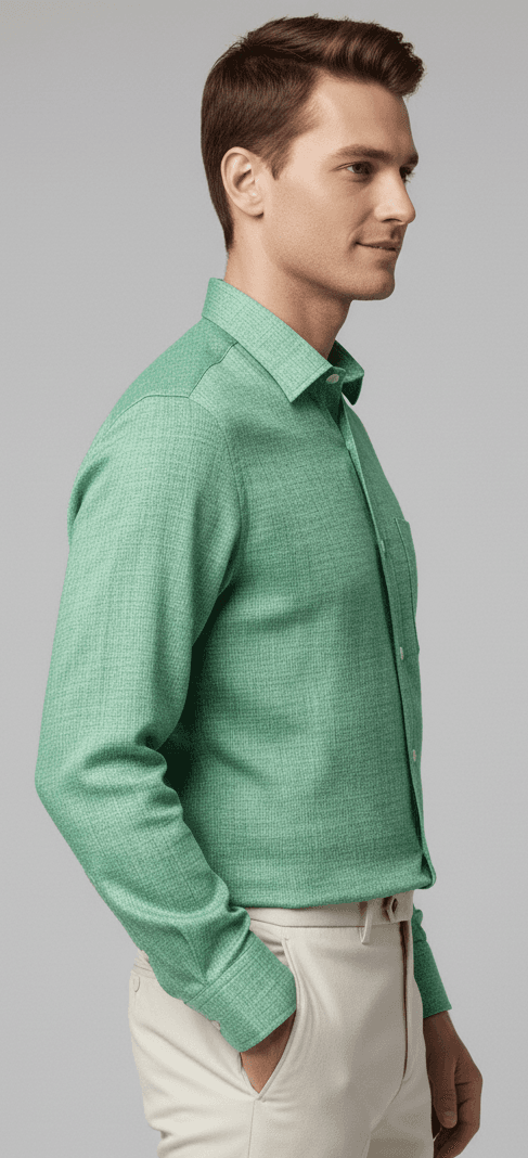 Men's Linen Mint Green Shirt