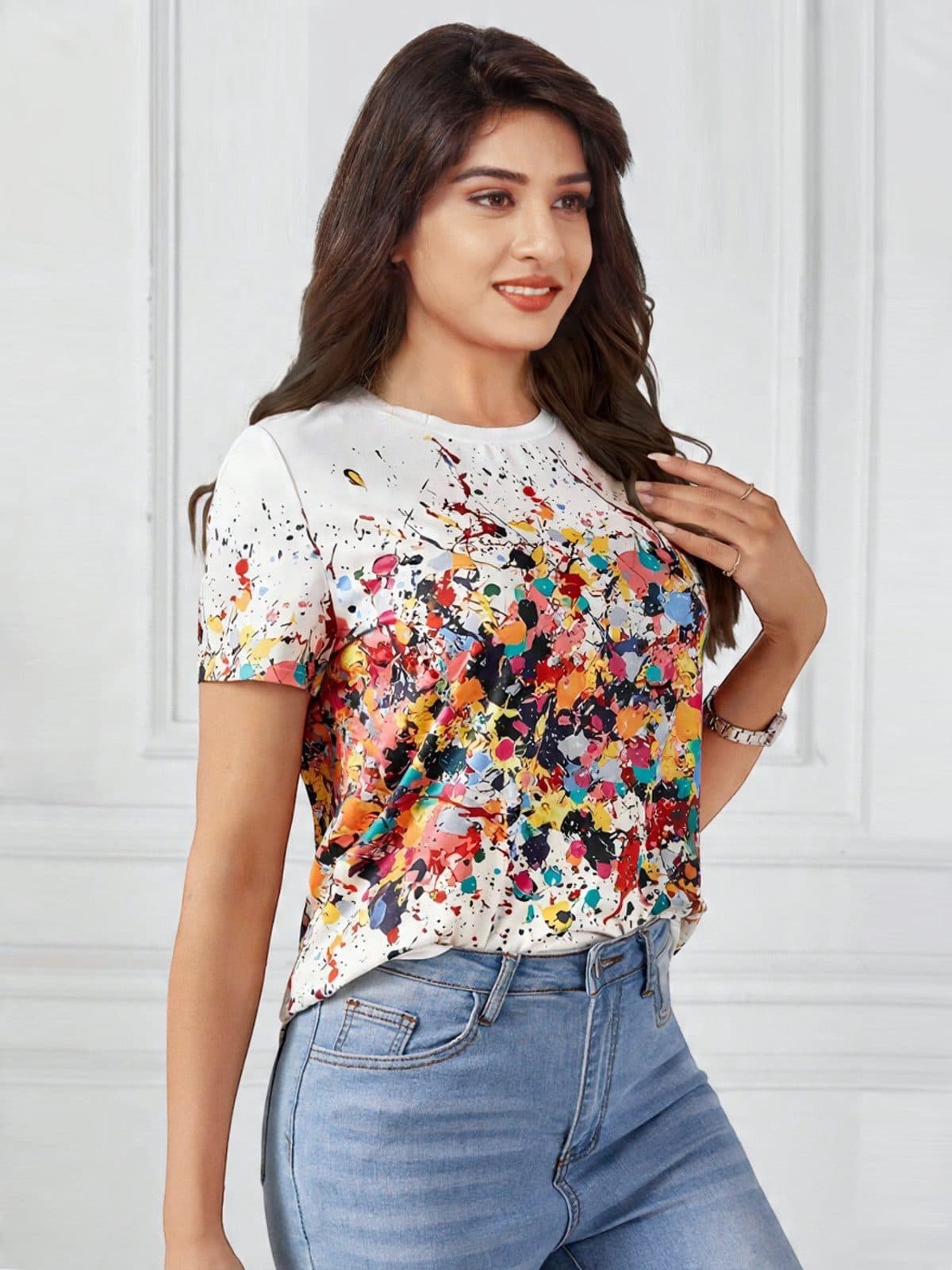 Digital Printing With Round Neck alternate view
