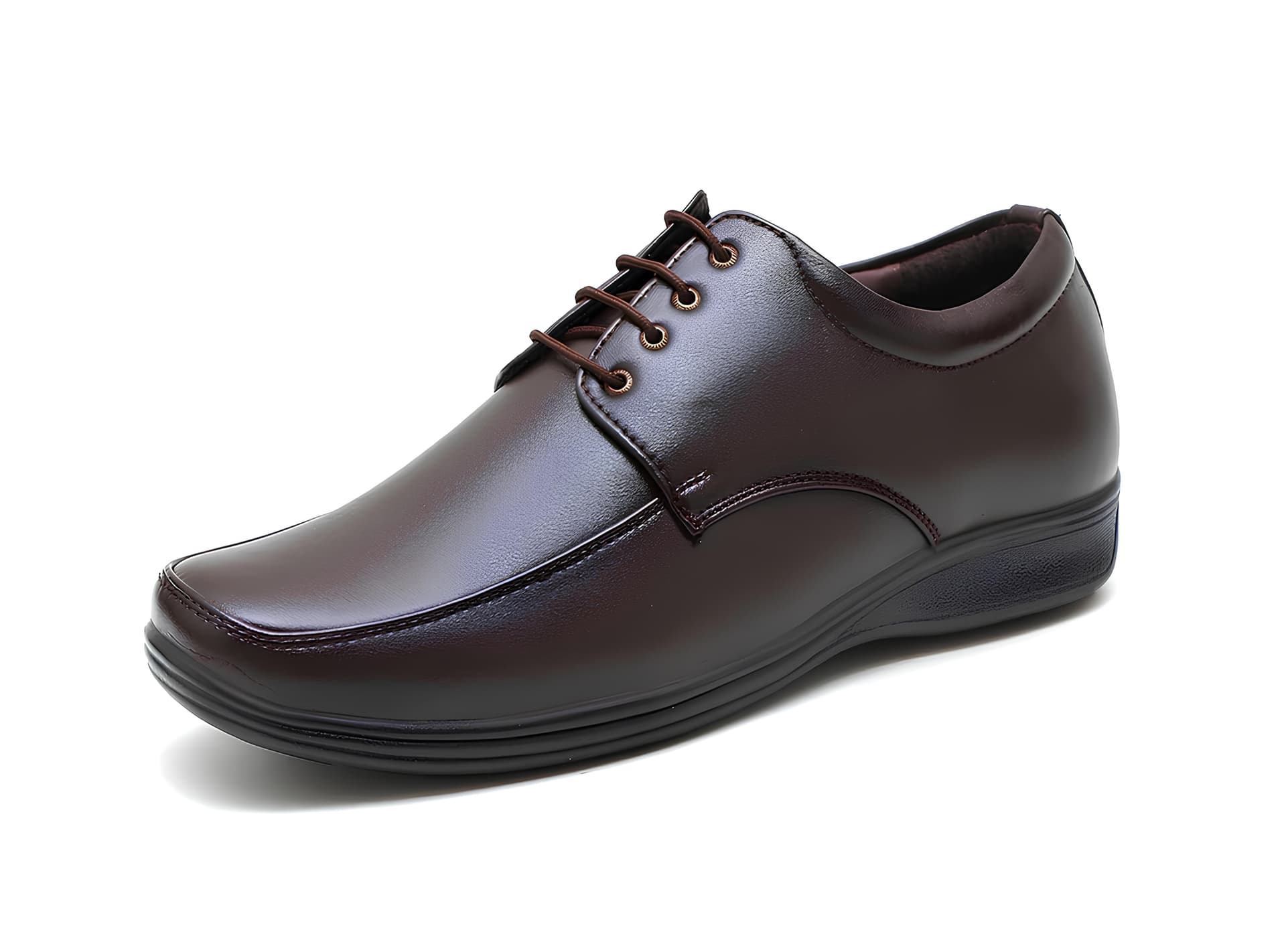 WUGO Men’s Classic Brown Lace-Up Formal Shoes alternate view