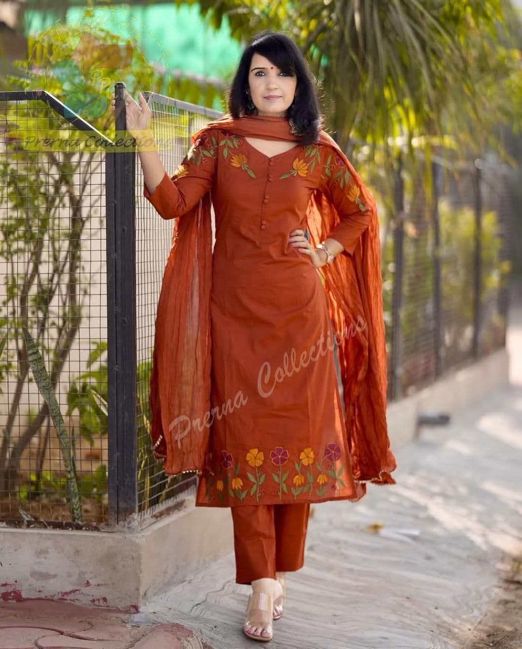 Pure Cotton Gota Lace Suit Set