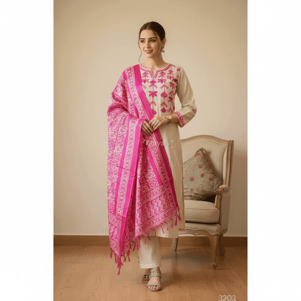 Handloom kurta set