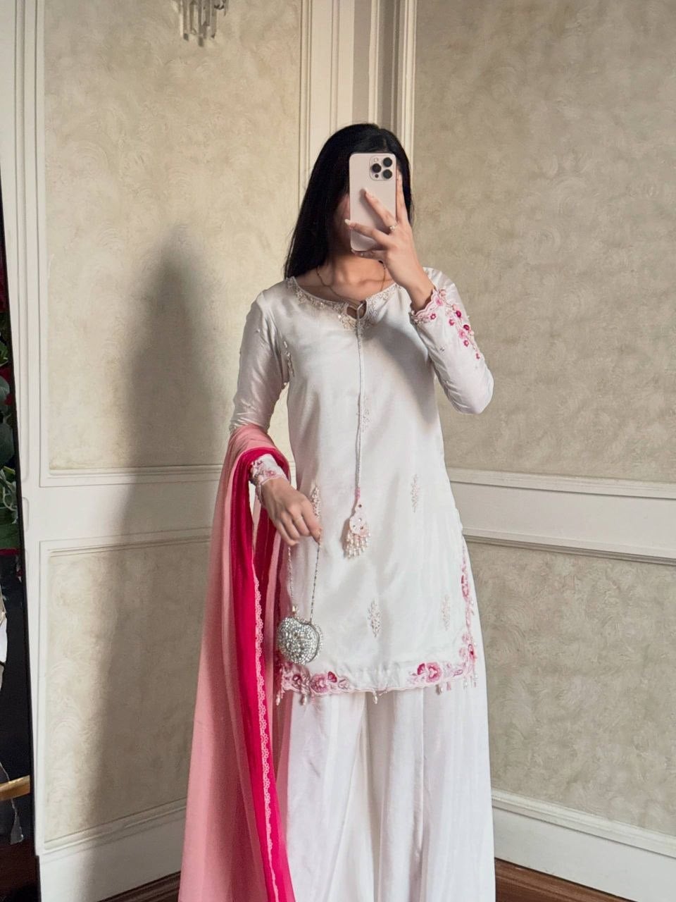 Pure Natural Crepe Silk Suit Set