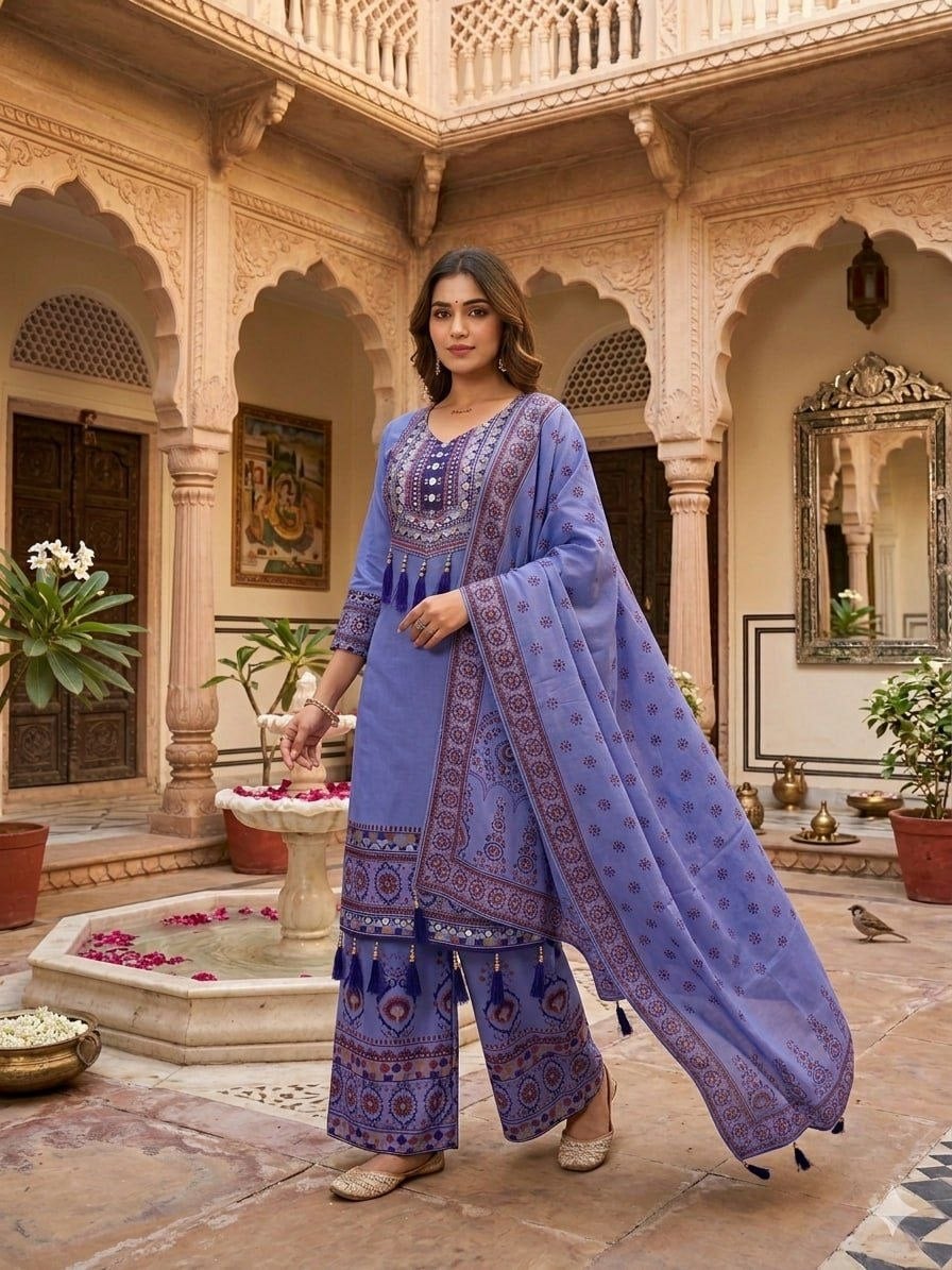 Premium Maslin Silk Suit Set