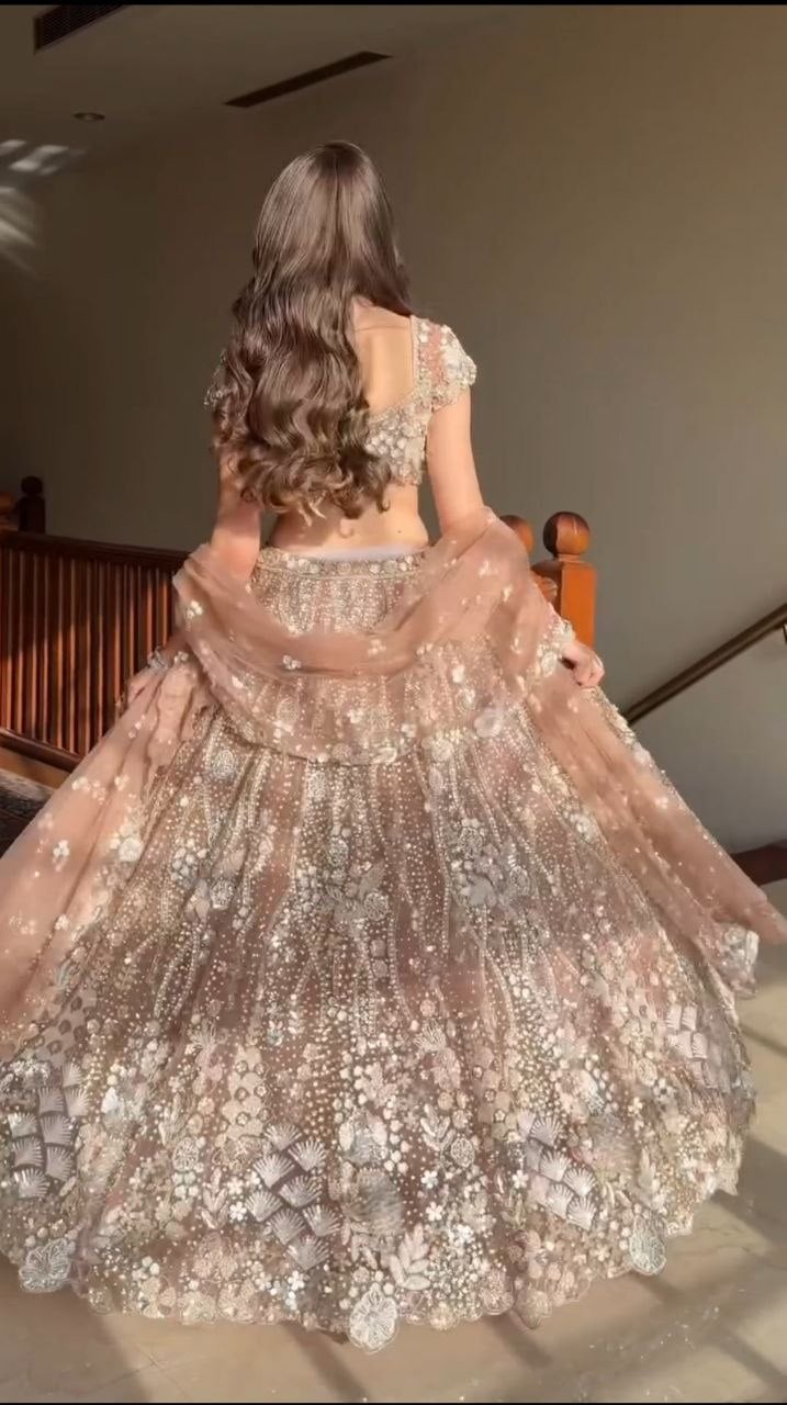 Premium butterfly soft net Lahenga choli