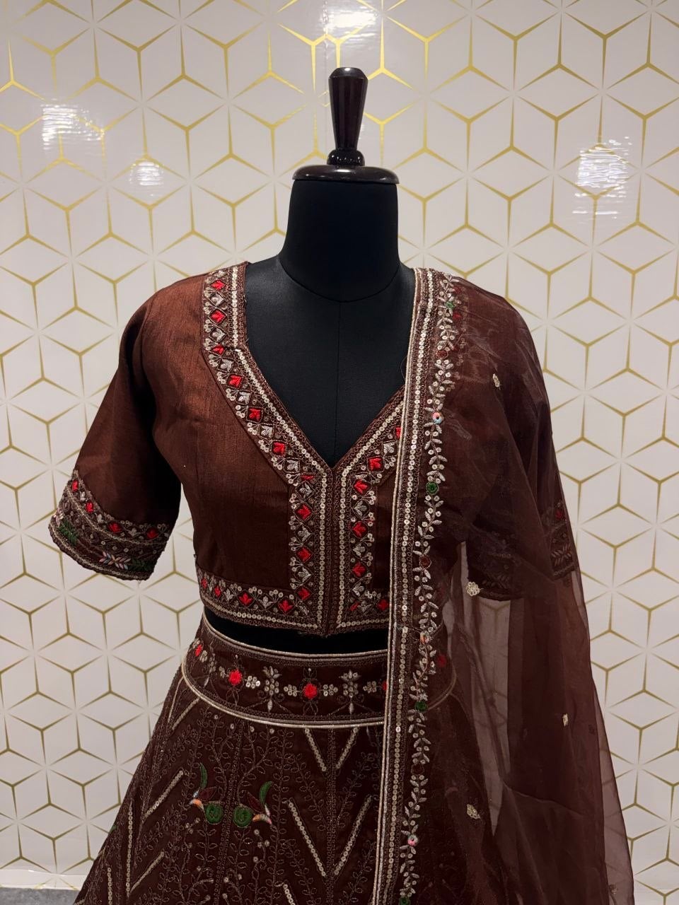 Premium Thai Silk lahenga Choli Set