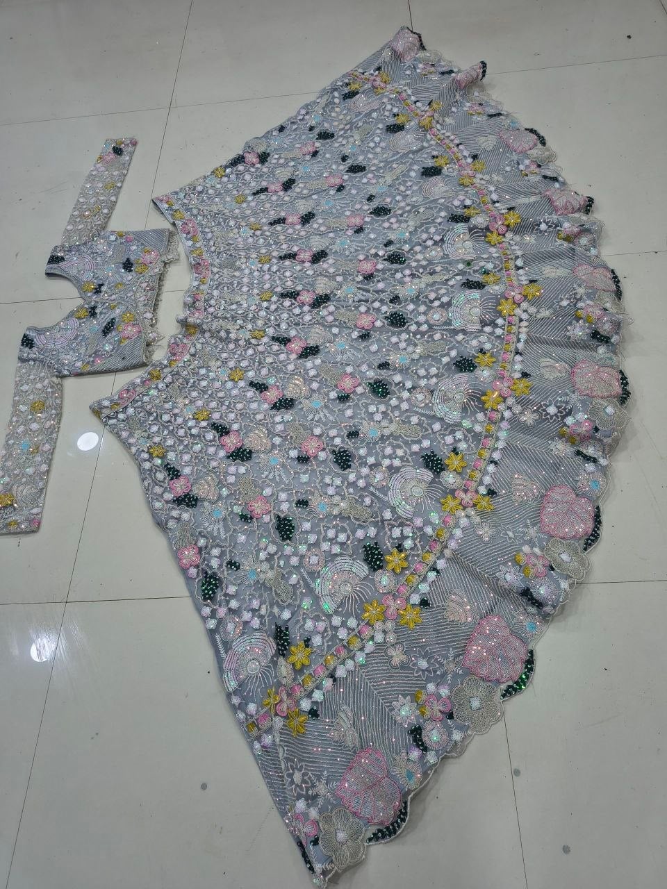 Premium Butterfly Soft Net Lahenga Choli Set