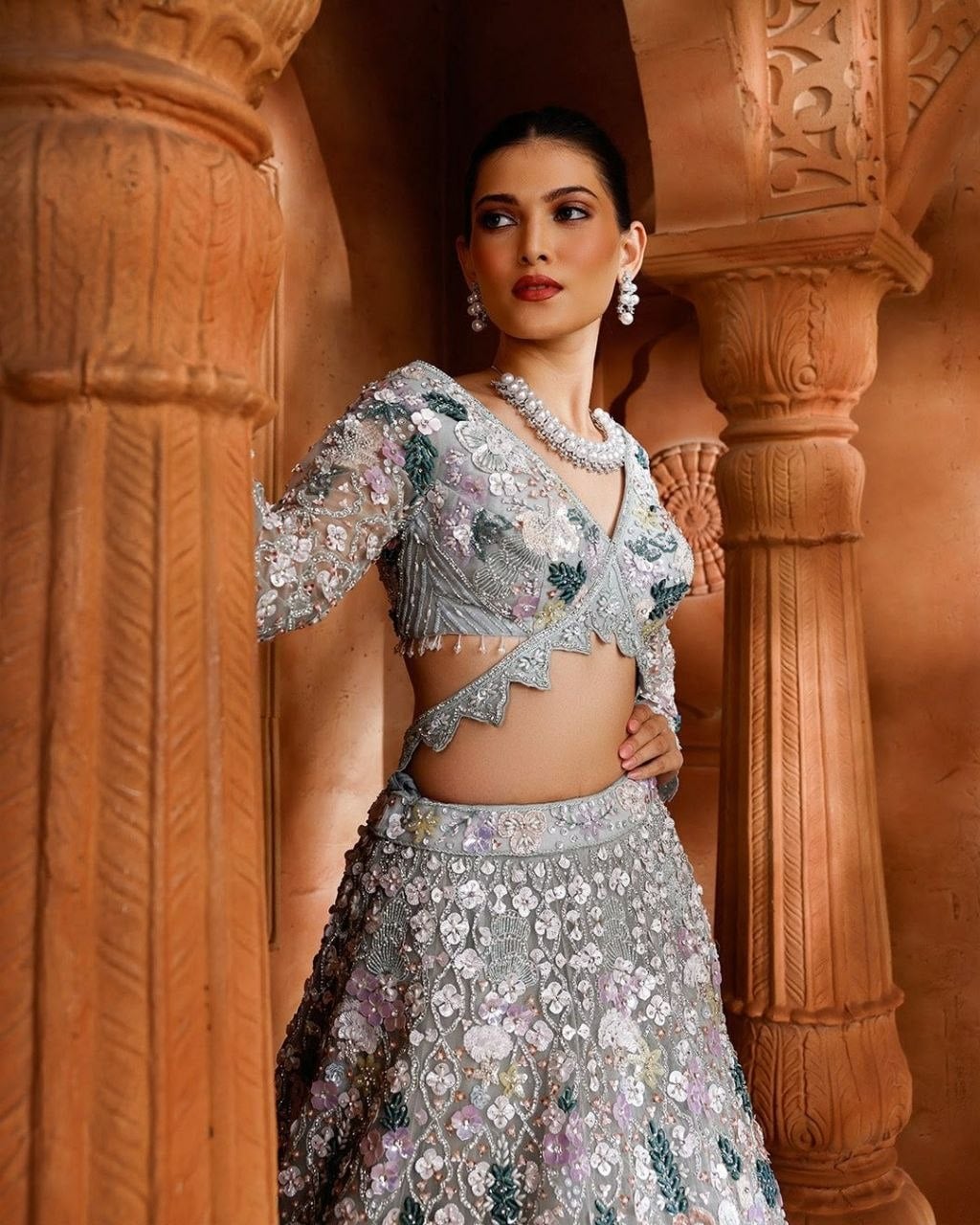 Premium Butterfly Soft Net Lahenga Choli Set