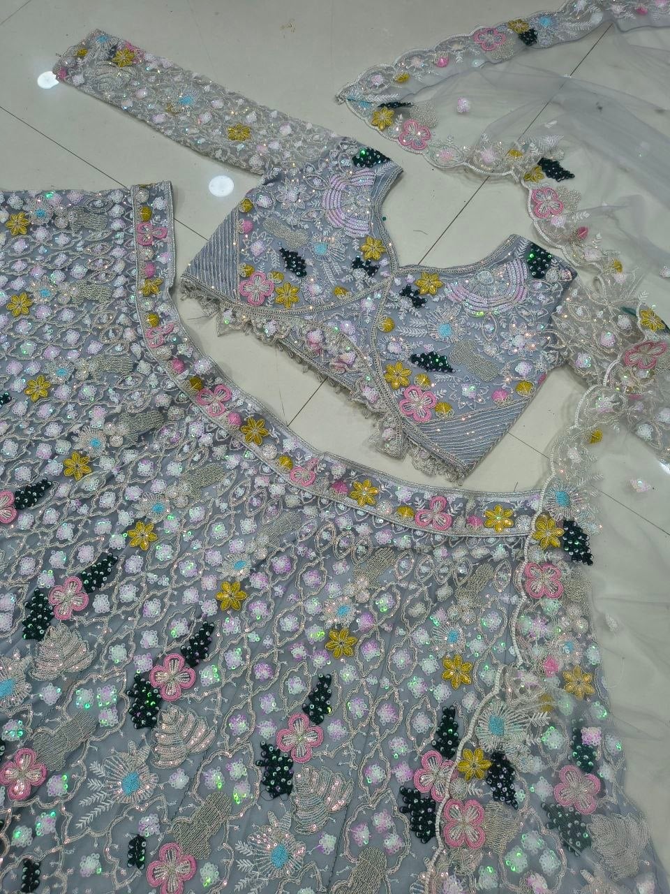 Premium Butterfly Soft Net Lahenga Choli Set