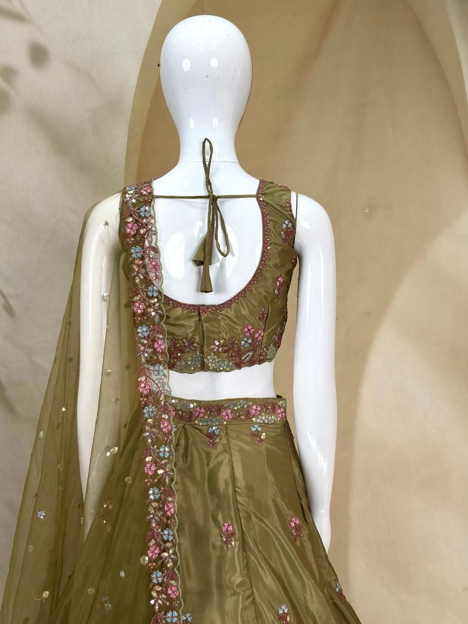 Premium French Crepe Lahenga Choli Set