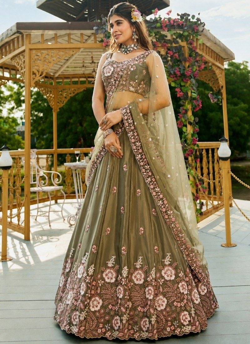 Premium French Crepe Lahenga Choli Set