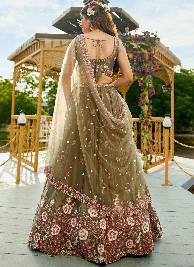 Premium French Crepe Lahenga Choli Set