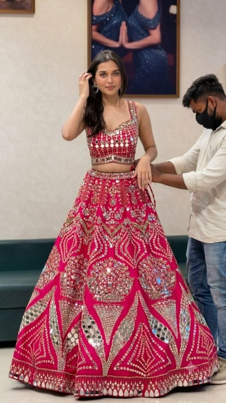 Premium Malai Satin lehenga choli set