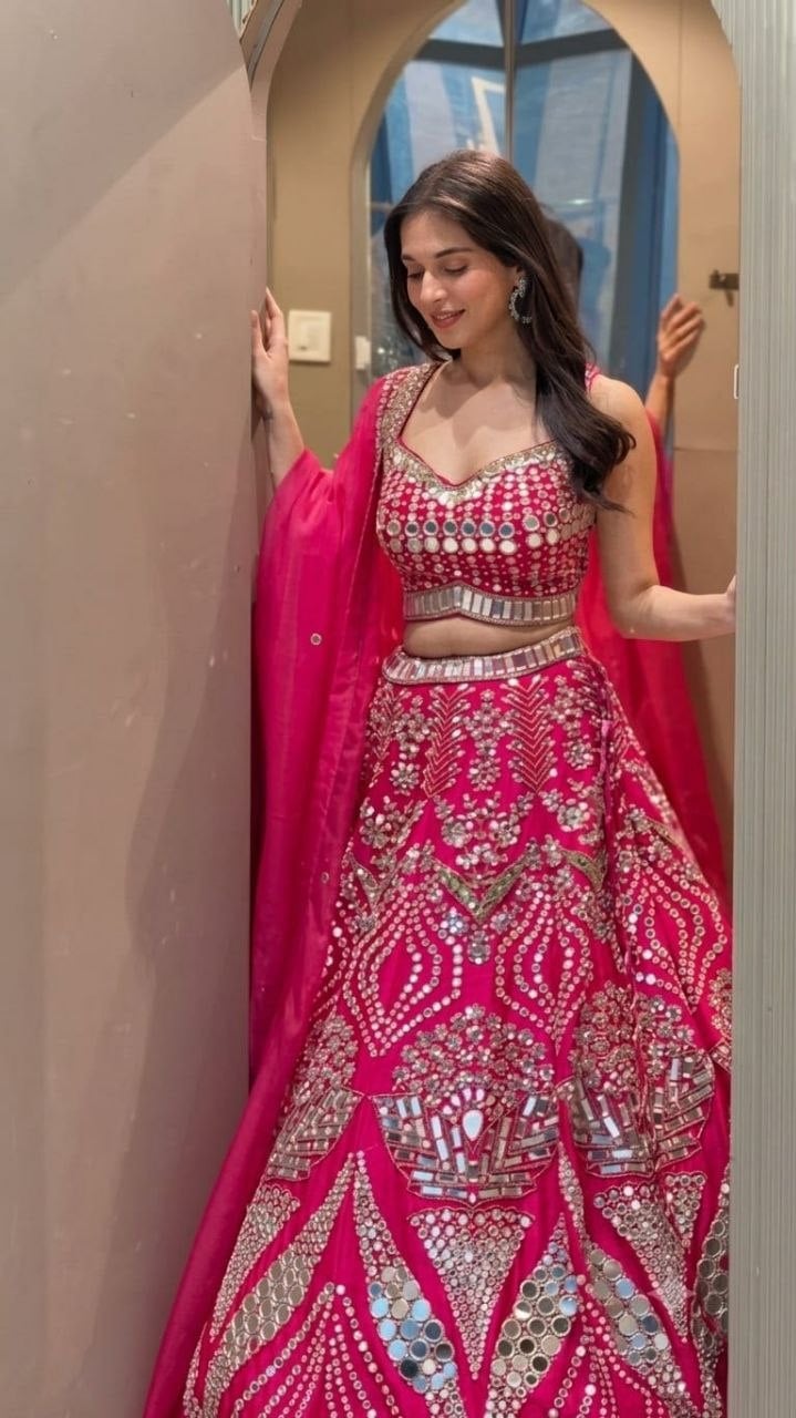 Premium Malai Satin lehenga choli set