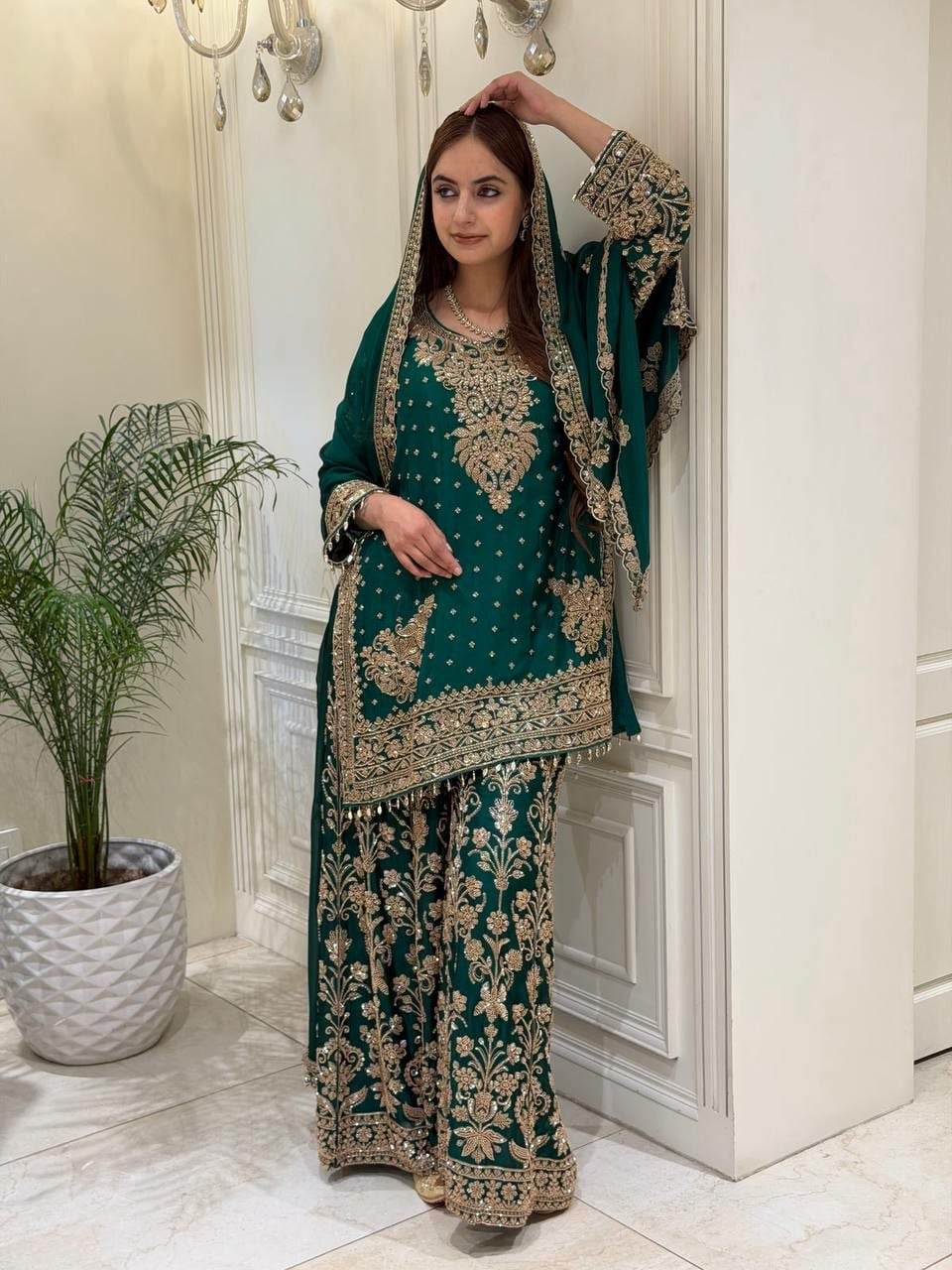 Heavy Faux Georgette Salwar Suit Set (SIDV2236)