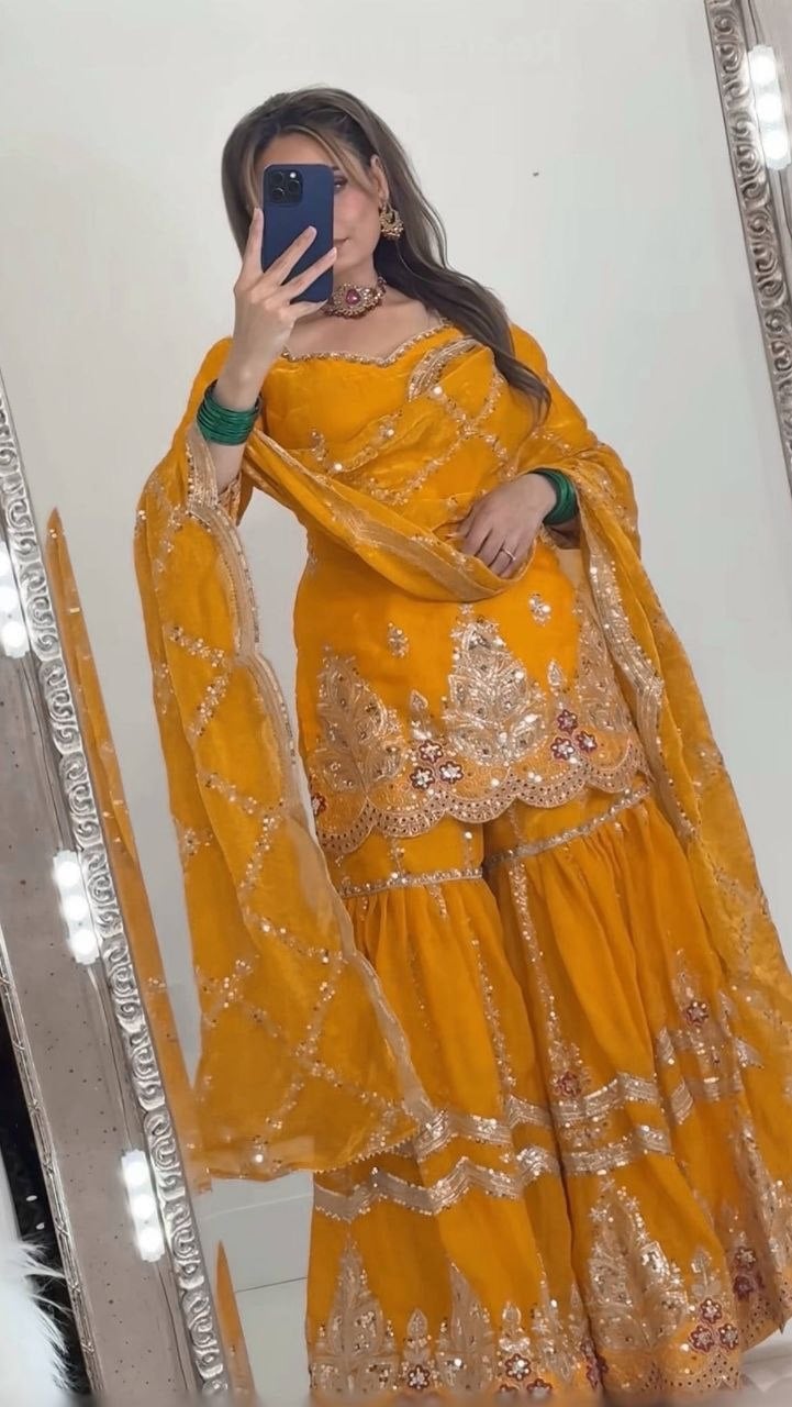 Heavy Fandy Crush Material Salwar Suit Set