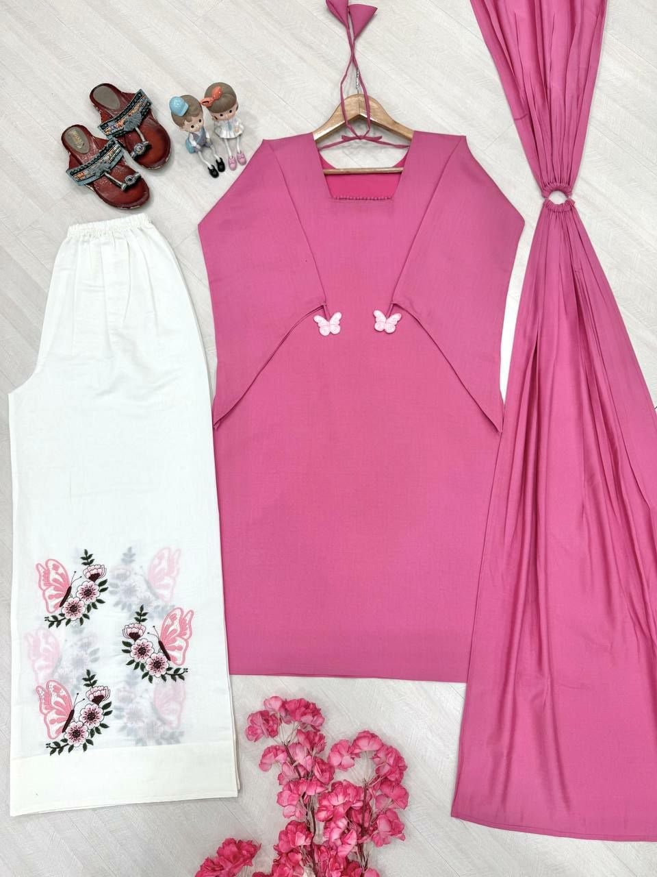 Pure Roman Silk salwar Suit Set (SIDV2247)