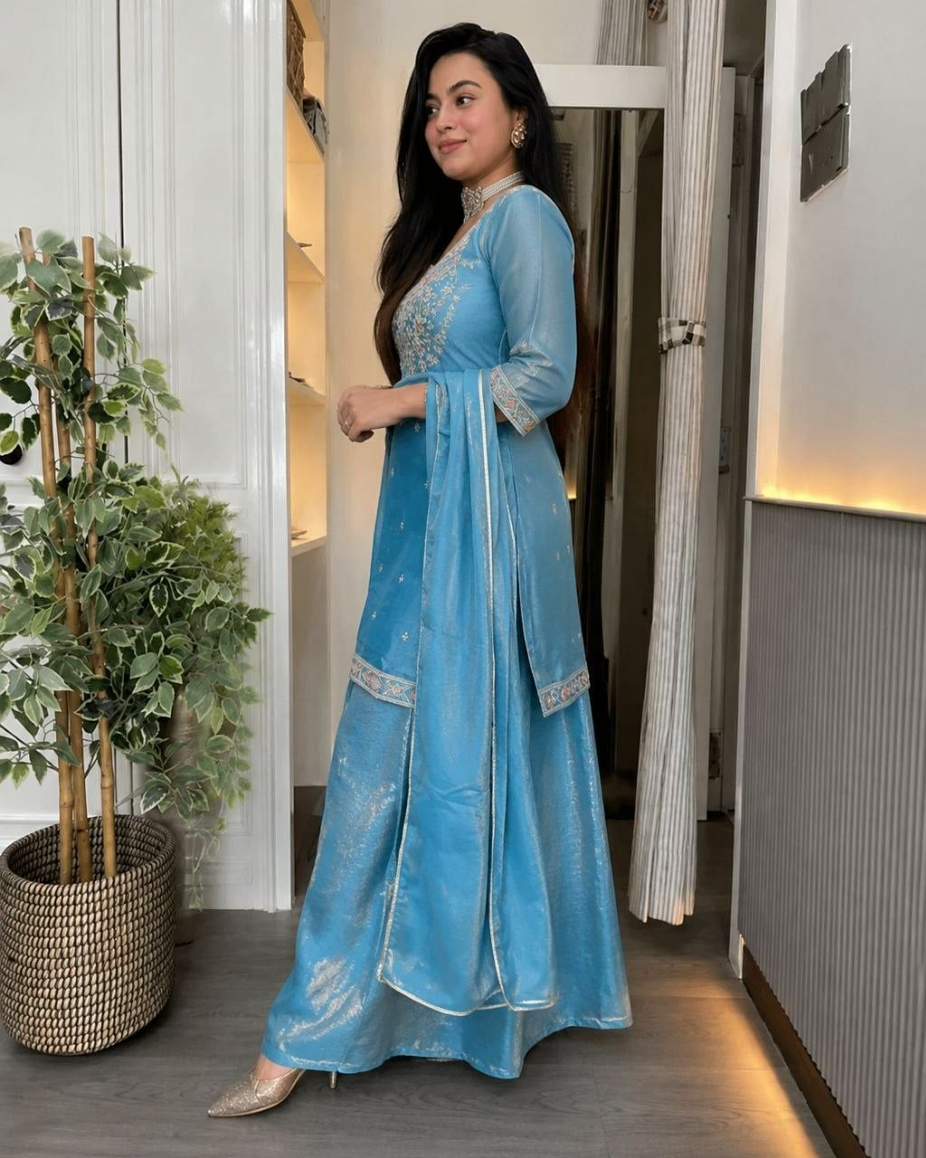 Heavy Soft Fandy Silk Salwar Suit Set