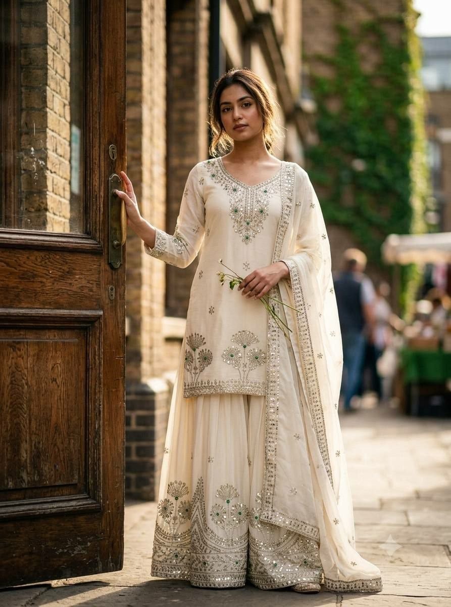 Pure Natural Satin Silk salwar suit set