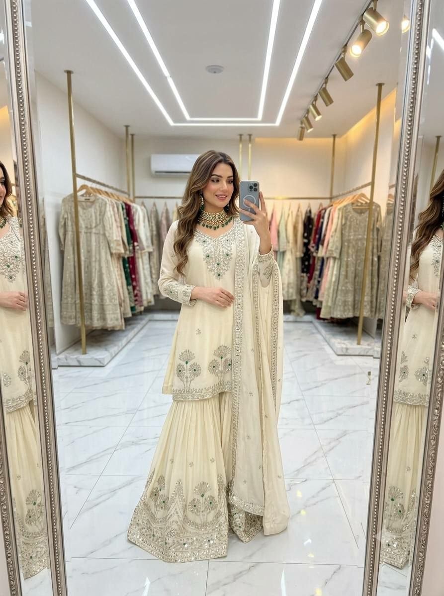 Pure Natural Satin Silk salwar suit set