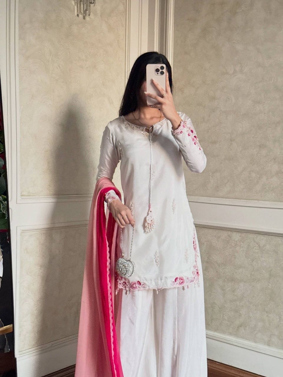 Pure Natural Crepe Silk Suit Set - view 1