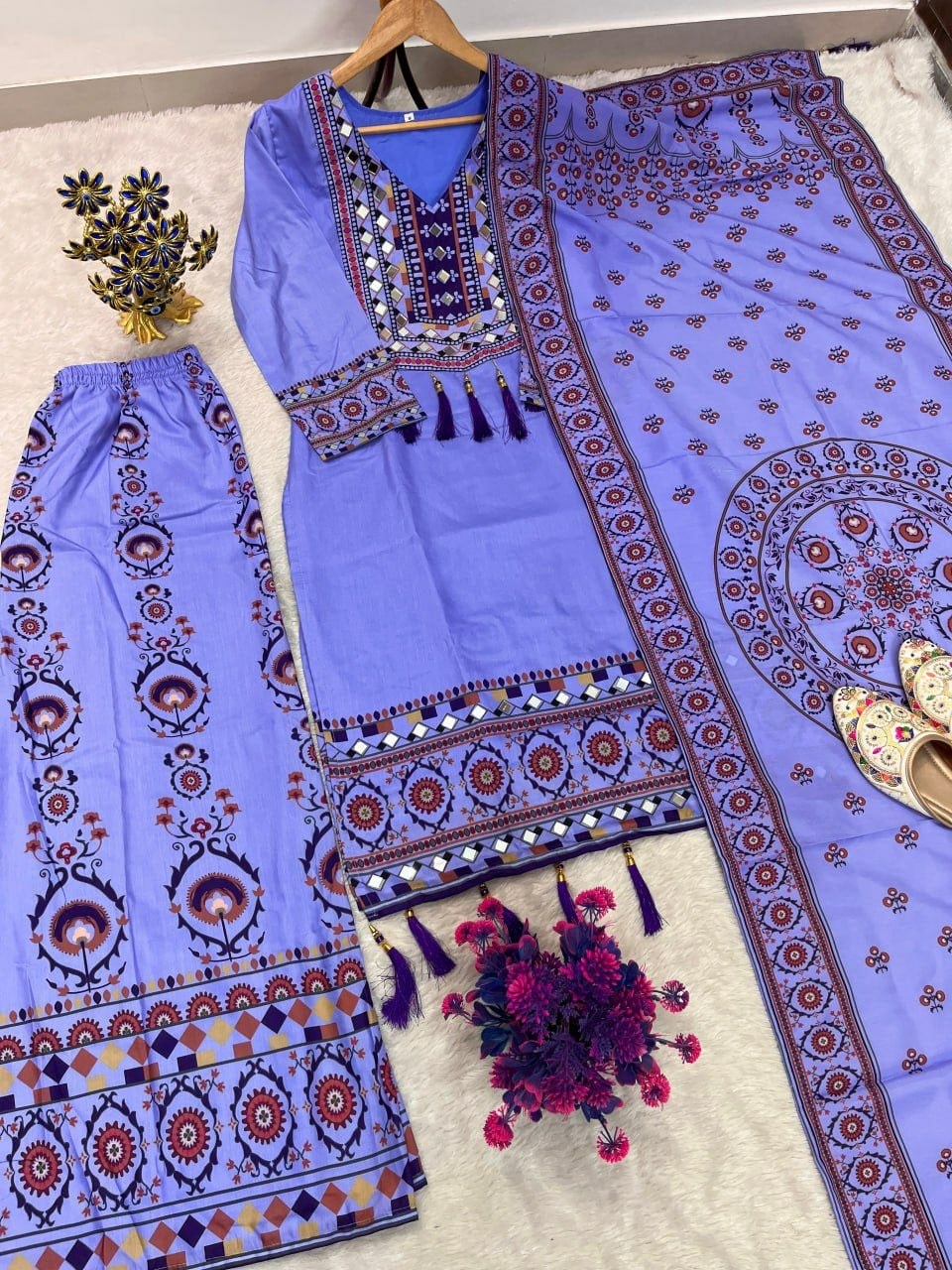 Premium Maslin Silk Suit Set - view 1