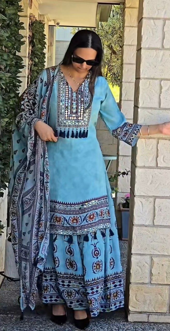 Premium Maslin Silk Suit Set - view 2