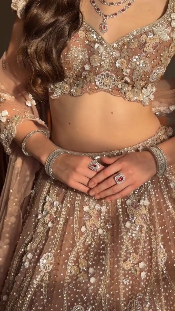 Premium butterfly soft net Lahenga choli - view 4