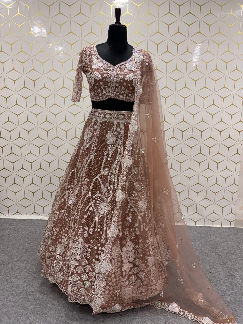 Premium butterfly soft net Lahenga choli - view 8
