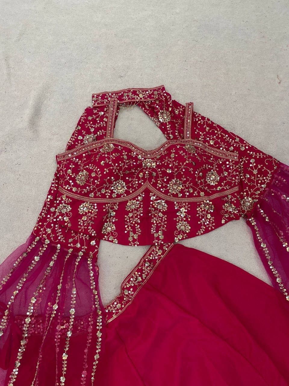 Premium Crepe Silk with Soft Silk Lahenga Choli - view 8