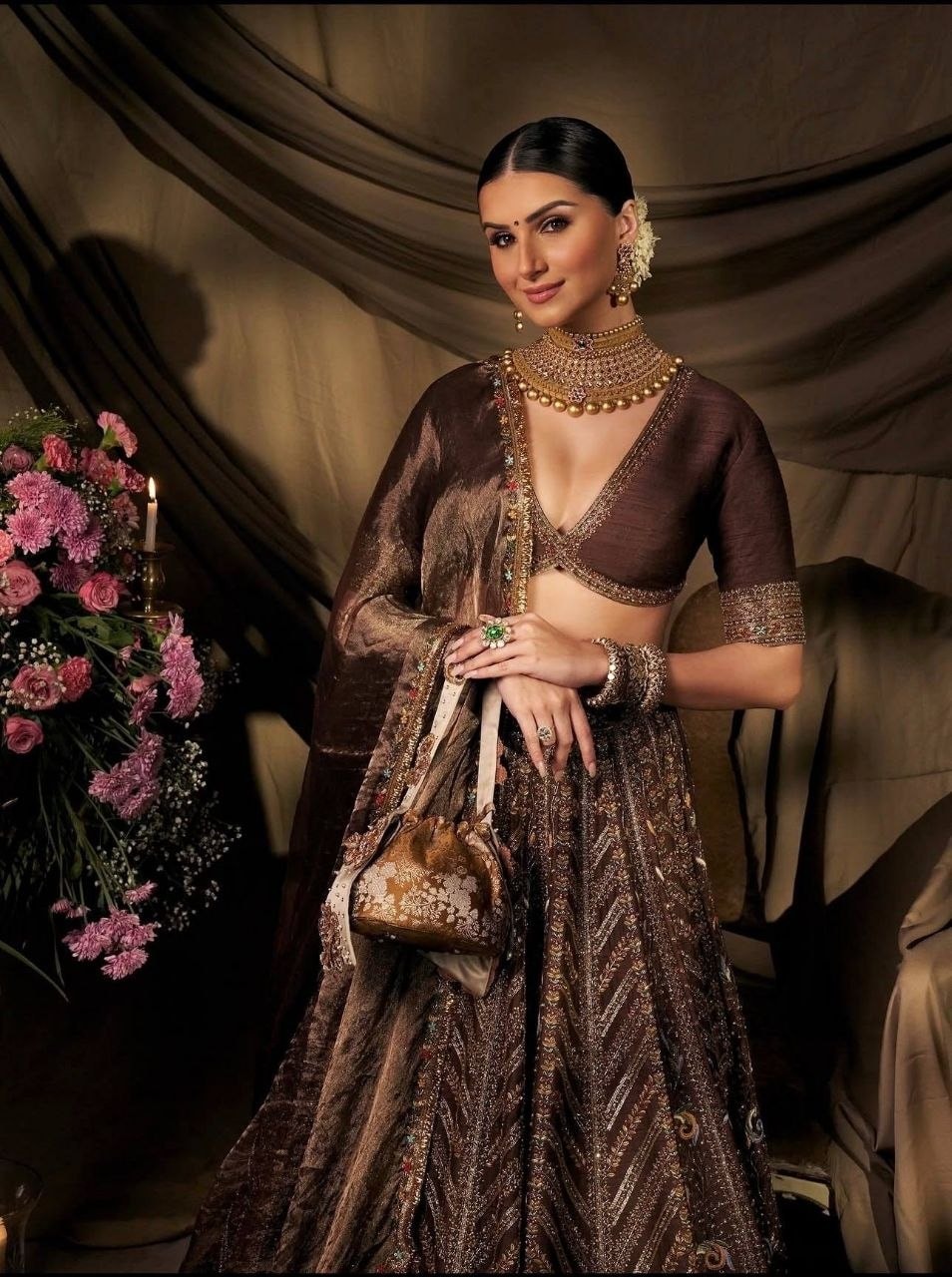 Premium Thai Silk lahenga Choli Set - view 3