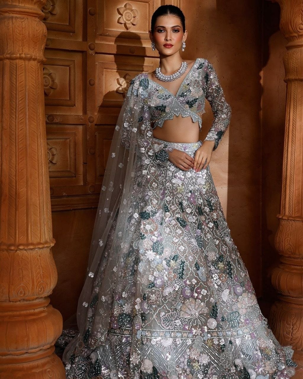 Premium Butterfly Soft Net Lahenga Choli Set - view 1