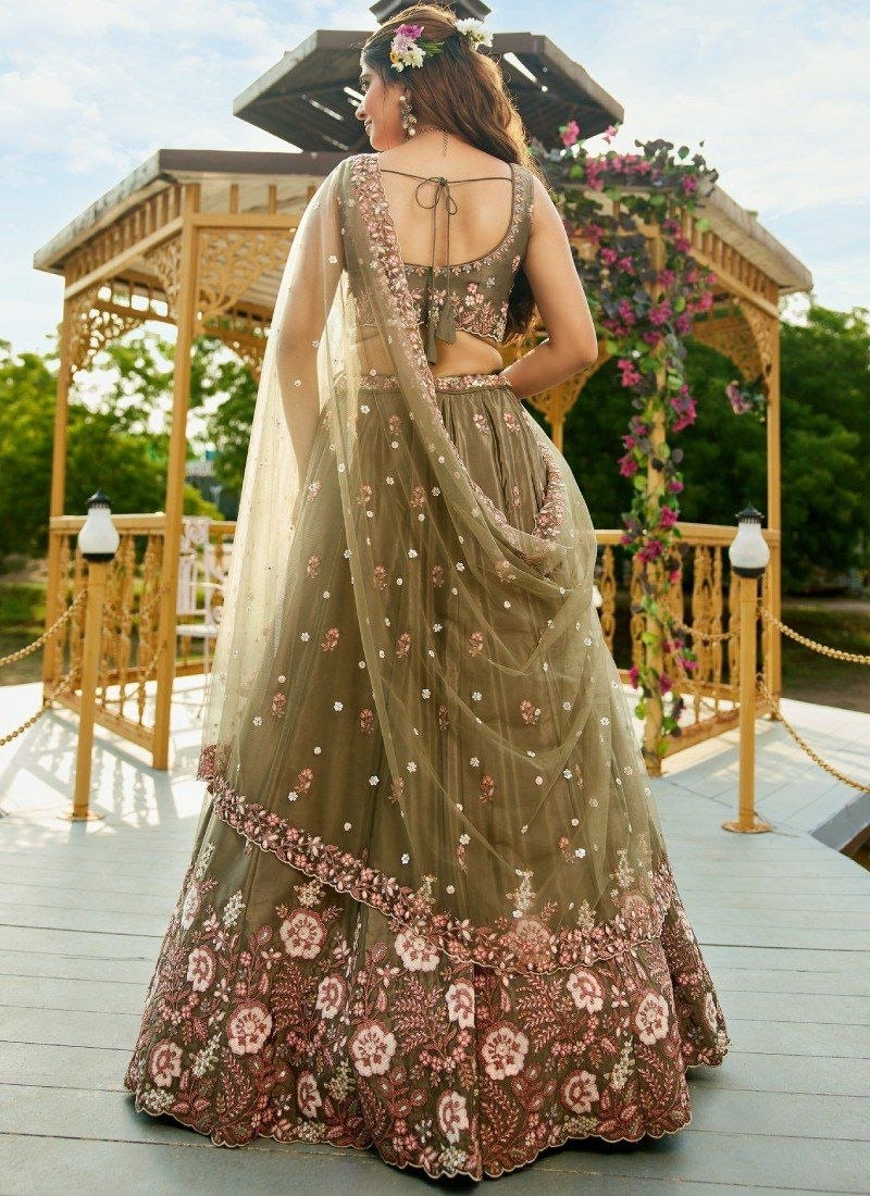 Premium French Crepe Lahenga Choli Set - view 6