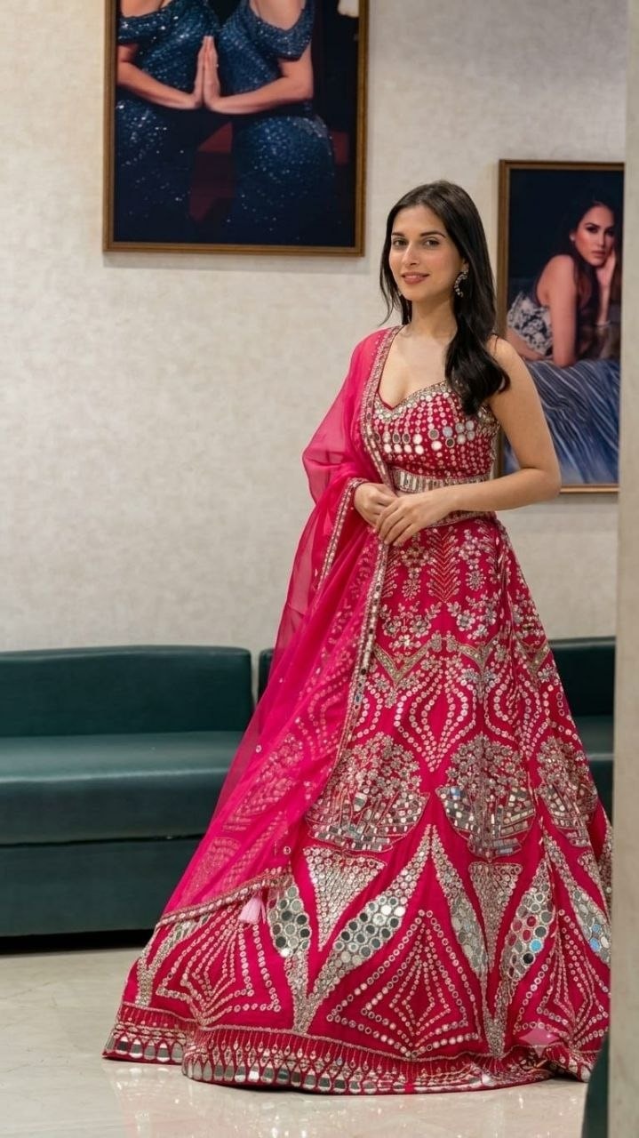 Premium Malai Satin lehenga choli set - view 2