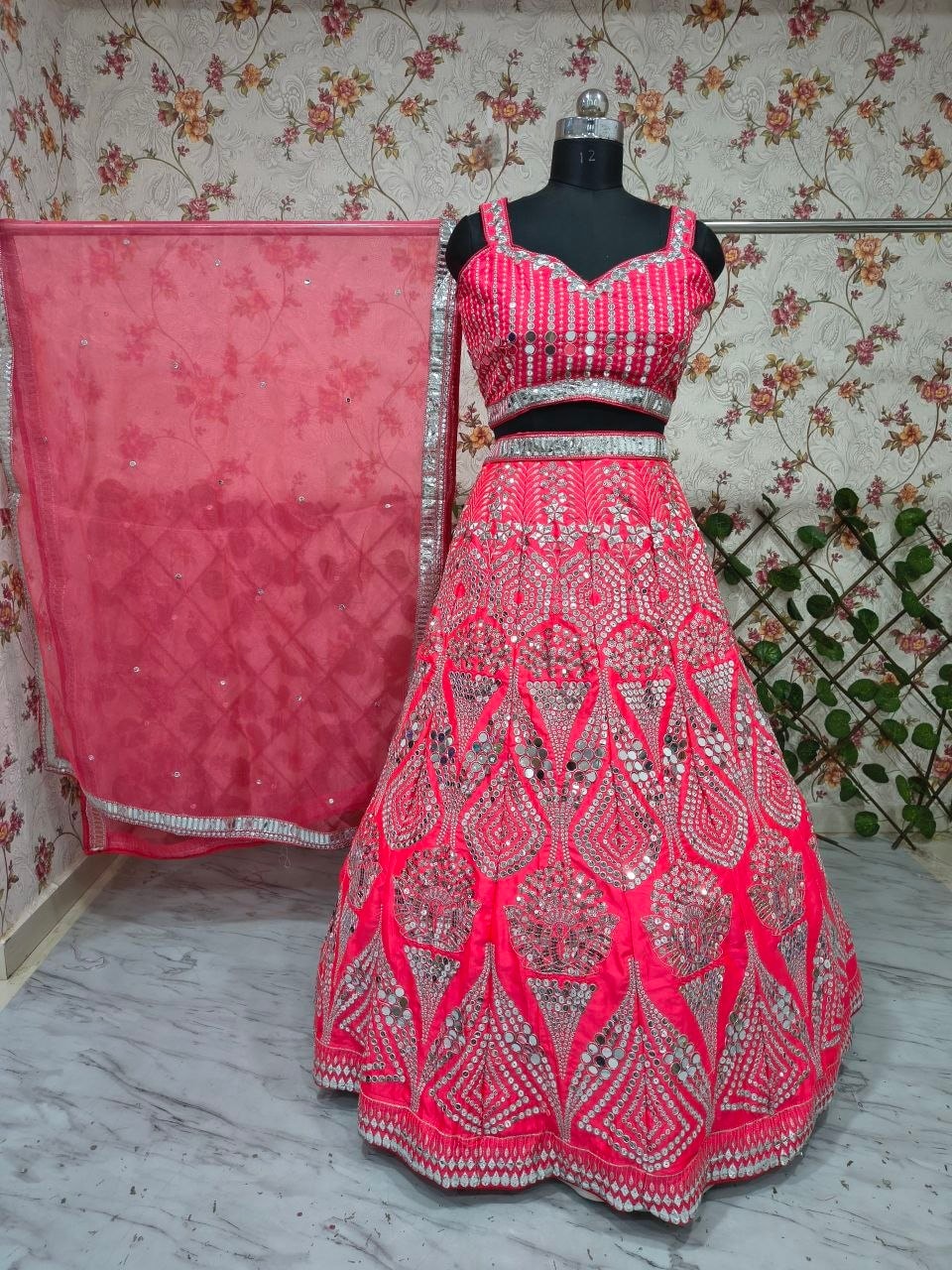 Premium Malai Satin lehenga choli set - view 7