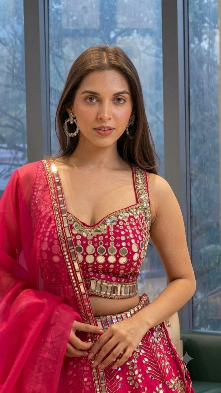 Premium Malai Satin lehenga choli set - view 3