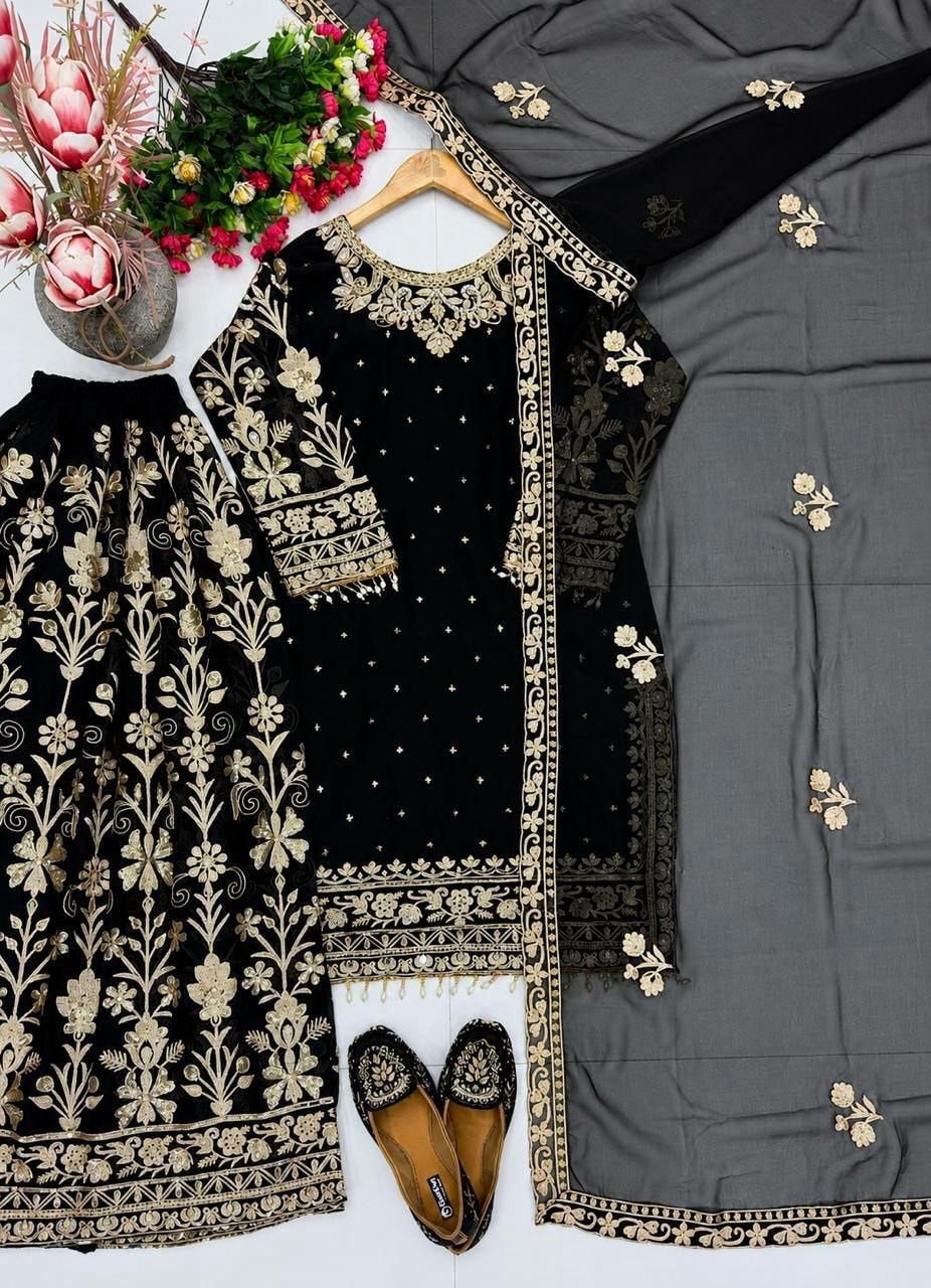 Heavy Faux Georgette Salwar Suit Set (SIDV2235) - view 4
