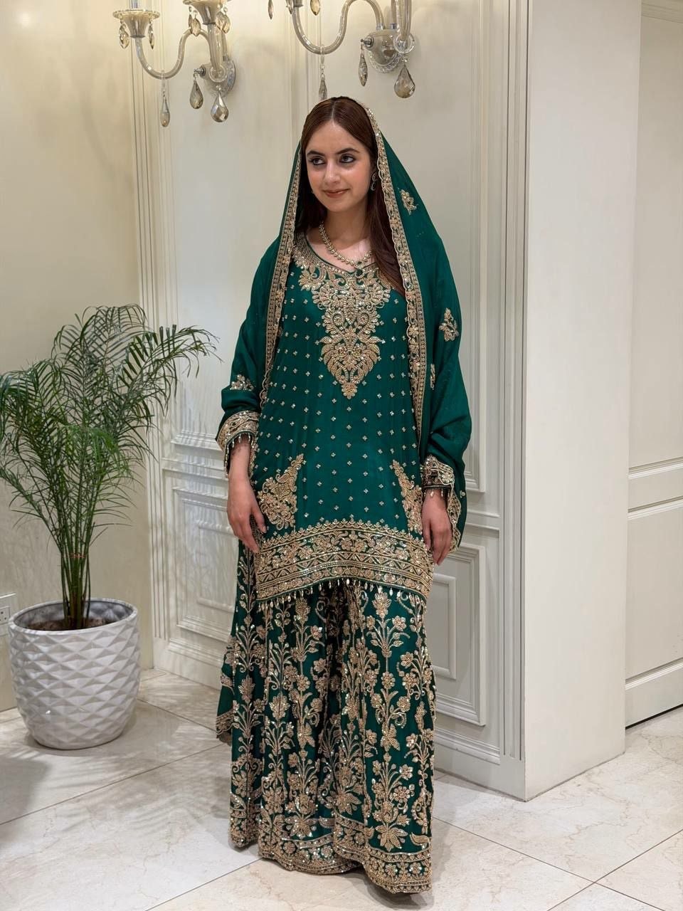 Heavy Faux Georgette Salwar Suit Set (SIDV2236) - view 3