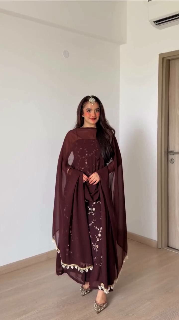 Premium Faux Georgette Salwar Suit Set - view 1