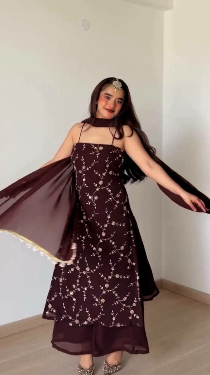 Premium Faux Georgette Salwar Suit Set - view 3