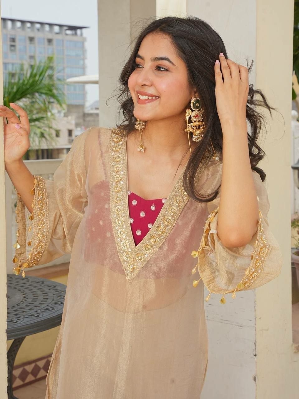 Pur Golden Tissue Salsa Suit Set - view 1